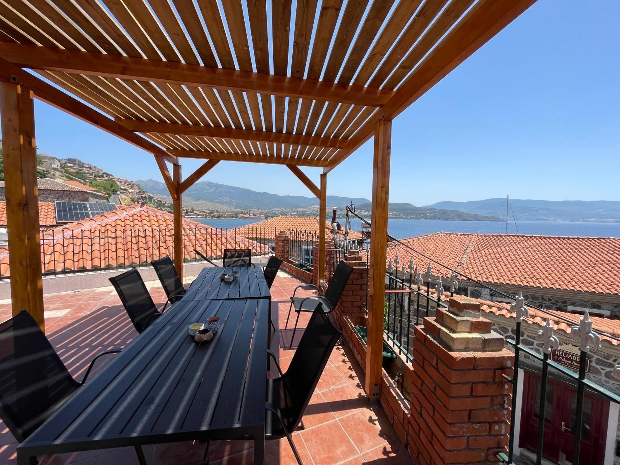 Q Apartments Molyvos 米蒂姆纳 外观 照片